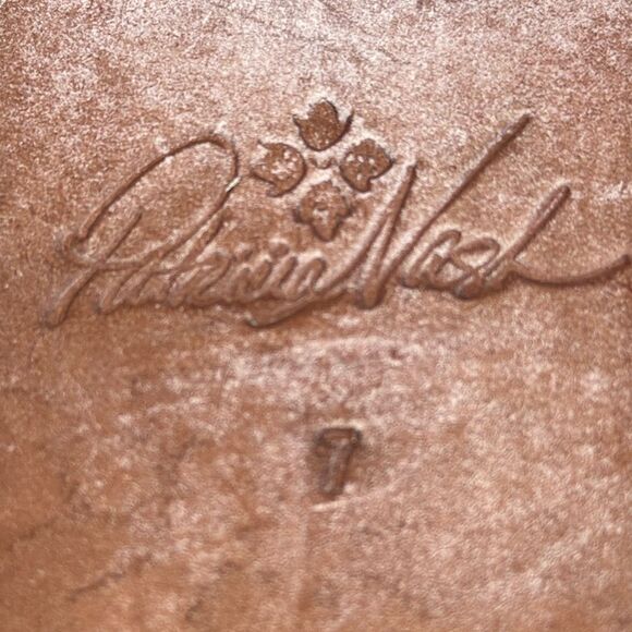 Patricia Nash Silvio Women’s Sz 7 Brown Leather Bark Leaves Print Oxford Shoes - Picture 6 of 12